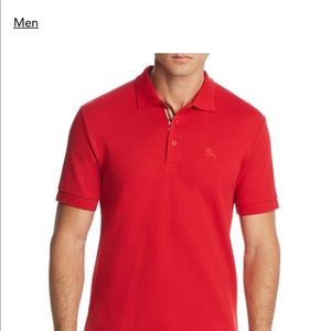 Burberry NWT red polo